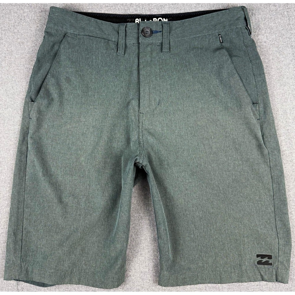 Billabong Crossfire Submersibles Mens 28 Hybrid Shorts 4 Way Stretch Gray Green